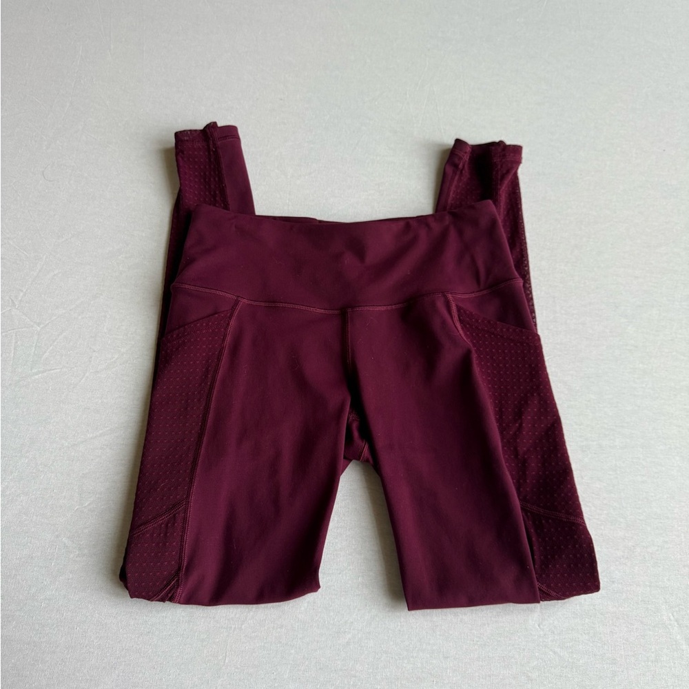 Victoria Secret Burgundy Side Lace Leggings